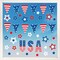Big Dot of Happiness Stars & Stripes Window Clings, Reusable Patriotic Window Sticker, Red, White & Blue Decals, 4th of July Static Clings USA Decor